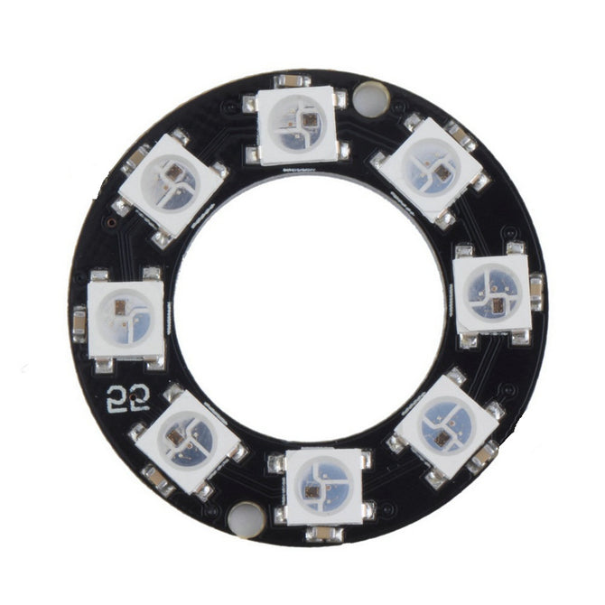 Produino WS2812 8-Bit 5050 RGB LED Lamp Panel, Round Ring LED Driver Development Board for Arduino