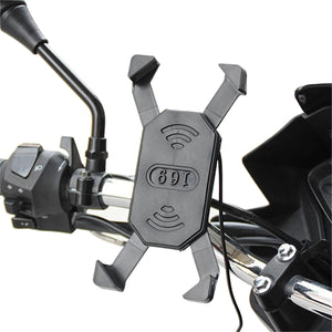 Motorcycle USB Charger 12-30V Universal Motorbike Phone GPS Bracket Holder Mount Clamp for Honda Suzuki Triumph