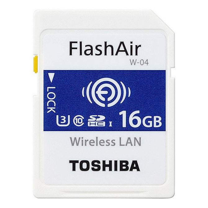 Toshiba THN-NW04W0160C6 Flash Air Wireless SD Card (Class 10) W-04 (R90mb / W70mb) 16GB