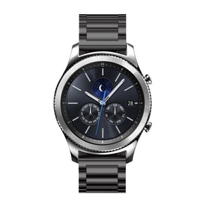 Luxury Stainless Steel Watch Band w/ Butterfly Buckle for Samsung Gear S3 Classic Border Bracelet - Black