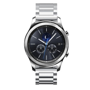 Luxury Stainless Steel Watch Band w/ Butterfly Buckle for Samsung Gear S3 Classic Border Bracelet - Silver