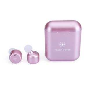 X3T TWS Wireless Universal Portable Mini Bluetooth Headset Earphone with Charging Box - Rose Gold