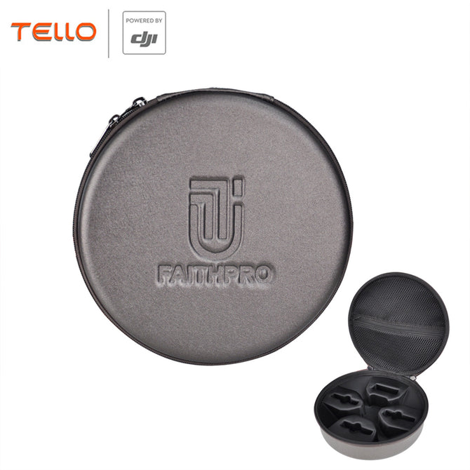 Round PU Shaped Handbag Storage Bag for Tello - Black