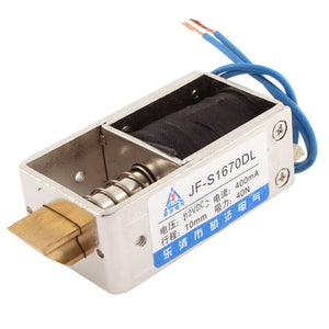 RXDZ DC 12V 400mA 10mm 40N Open Frame Electromagnet Solenoid for Door Lock