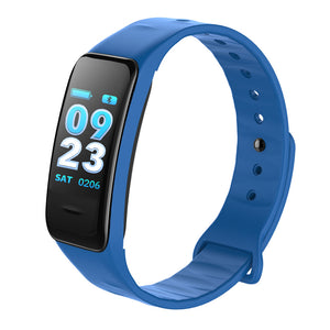C1s Color Screen Intelligent Bluetooth Bracelet with 3D Dynamic UI Heart Rate / Blood Pressure / Blood Oxygen Monitoring - Blue