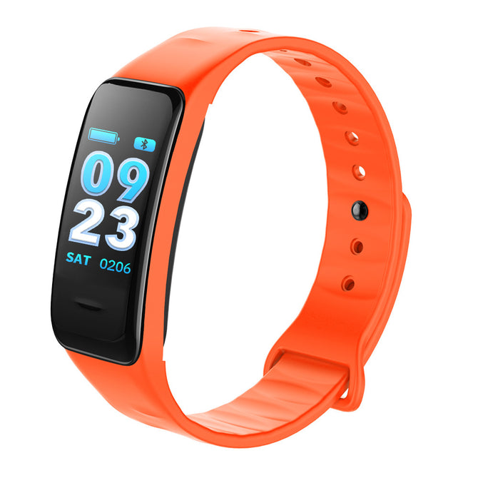C1s Color Screen Intelligent Bluetooth Bracelet with 3D Dynamic UI Heart Rate / Blood Pressure / Blood Oxygen Monitoring -Orange