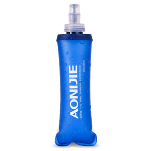 AONIJIE 250ML Portable Folding TPU Soft Water Bottle for Sports Running - Blue