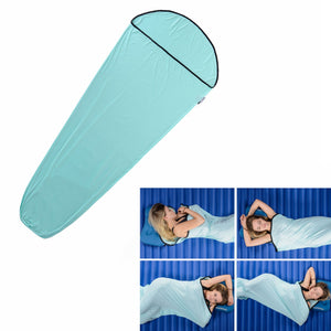 Naturehike NH17N002-D Outdoor Portable Single Sleeping Bag Liner, Travel Hotel Sheet - Light Blue 80x200cm