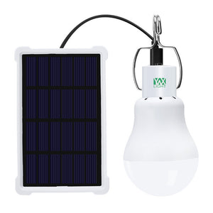 YWXLight 5W Solar Camping Cold White Light Rechargeable LED Sensor Bulb With Panel