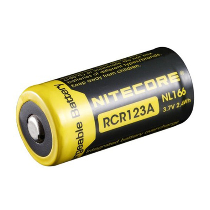 Nitecore NL166 16340 RCR123A 3.7V 2.4Wh 650mAh Lithium Rechargeable Battery