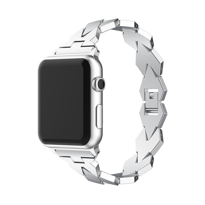 Metal Diamond Apple Watch Replacement Band Bracelet 38mm for Apple Watch Series 1 2 3 - Silver