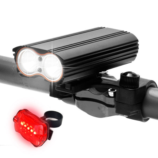 AIBBER TONE 7000 Lumen XM-L LED USB Rechargeable Bicycle Light Lamp Torch Flashlight + Bike TailLight