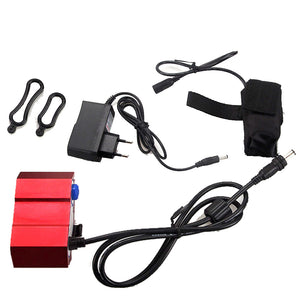 ZHAOYAO Waterproof T6 3-LED Mountain Road Bike Headlight, Bicycle Light Kit with EU Charger - Red