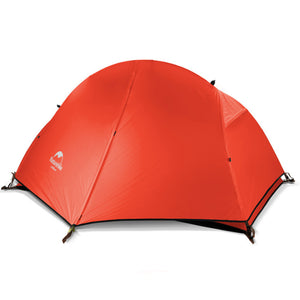 Naturehike Portable 20D Silica Gel Ultralight Double-layer Rainproof Single Tent - Orange Red