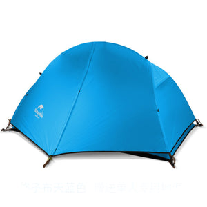 Naturehike Portable 20D Silica Gel Ultralight Double-layer Rainproof Single Tent - Blue