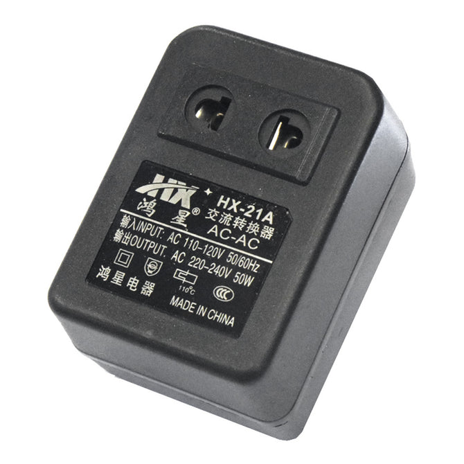 50W 110V to 220V AC Voltage Converter - Black