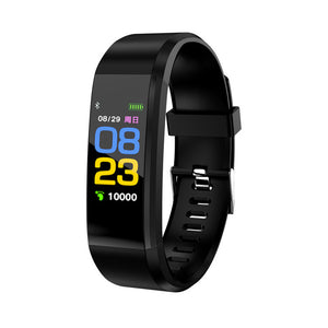 115Plus IP67 Waterproof Color Screen Bluetooth Intelligent Bracelet w/ Heart Rate / Blood Pressure / Sleep Monitoring - Black