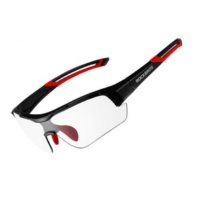 ROCKBROS UV400 Photochromic Cycling Bicycle Bike Myopia Glasses Goggles - Red