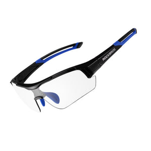 ROCKBROS UV400 Photochromic Cycling Bicycle Bike Myopia Glasses Goggles - Blue