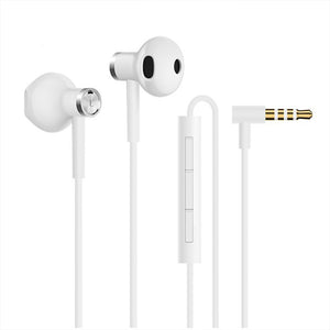 2018 New Original Xiaomi Mi Dual Driver 3.5mm Wired Earphone with Microphone - White