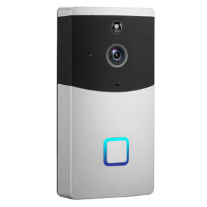 Napok Smart Wi-Fi Video Doorbell w/ 720P HD Security Camera, Real-Time Two-Way Talk and Video - Silver