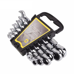 Activities Ratchet Gears Wrench Set, Torque Wrench Spanner 8-17mm 6Pcs