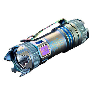 JETBeam II PRO Cree XP-L HI 510 Lumen Titanium Meta Mini 5-Mode LED Tactical Flashlight - Titanium Bue
