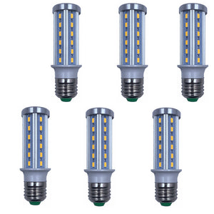 ZHAOYAO 6Pcs E27 10W 1200 Lumens AC100-240V 5730SMD-42LEDs Aluminum Corn Light Bulb - Warm White Lightwhite