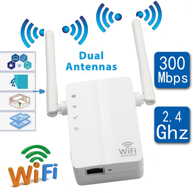Portable Mini 300Mbps Wall Plug Wi-Fi Wireless Receiver Router Repeater Adapter (EU Plug)
