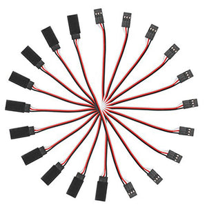 ZHAOYAO 30Pcs 150mm Male to Female Servo Extension Lead Wire Cable Cord for Futaba JR