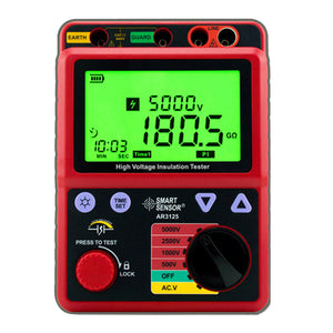 AR3125 500~5000V Smart Sensor Megohmmeter, High Voltage Insulation Resistance Tester Megger