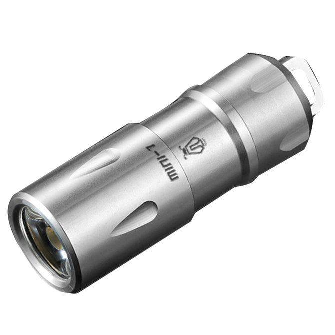 Jetbeam MINI-1 XP-G2 LED 130LM USB Chargeable Stainless Steel Keychain Flashlight - Titanium Grey