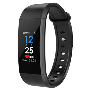 I9 IP67 Waterproof Intelligent Color Screen Smart Bracelet Fitness Tracker - Black