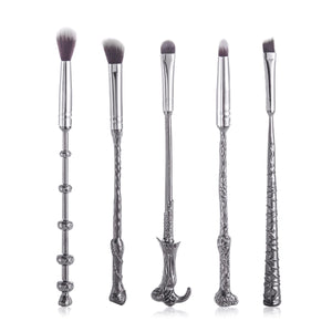 FLY-S086 Harry Potter Magic Stick Style Eye Shadow Blooming Concealer Makeup Brush Set with Storage Pouch - Black