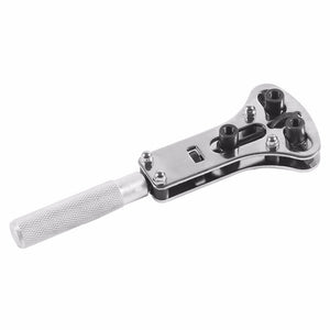 Adjustable Screw-in Tripod Watch Cover Opening Tool - Silver