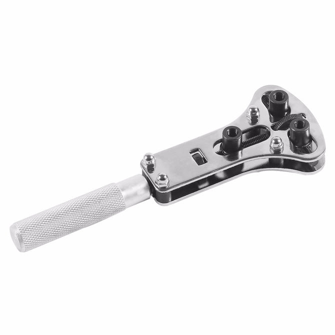 Adjustable Screw-in Tripod Watch Cover Opening Tool - Silver
