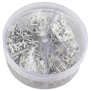 Hengjiaan 1900Pcs 0.5-2.5mm2 Bootlace Furrule Insulated Wire Copper Crimp Connectors