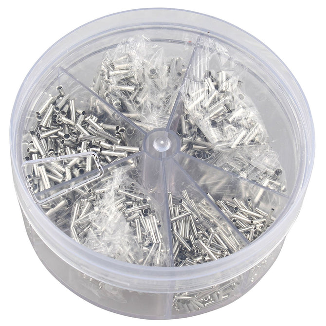Hengjiaan 1900Pcs 0.5-2.5mm2 Bootlace Furrule Insulated Wire Copper Crimp Connectors