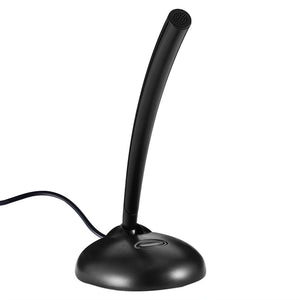 Portable Mini Desktop USB Microphone - Black