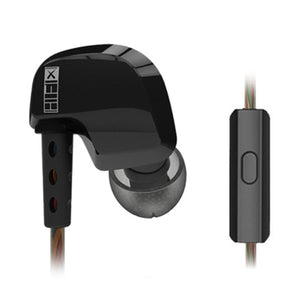 Original QKZ DM200 In Ear Earphone, Original HIFI Headset - Black (With Microphone)