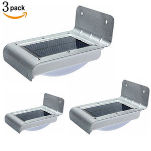 ZHAOYAO 3PCS IP65 Waterproof Solar Energy 1W 100lm 16-2835 SMD LED Outdoor Human Sensor Solar LED Light - Silver
