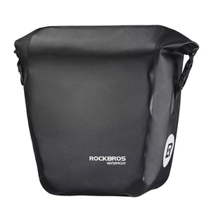 ROCKBROS 18L Portable Waterproof Bicycle Bike Bag, Pannier Rear Rack Tail Seat Trunk Pack - Black