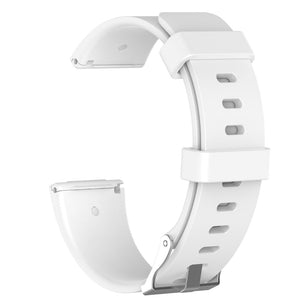 Replacement Smart Watch Silicone Wristband for Fitbit Versa - White (S)
