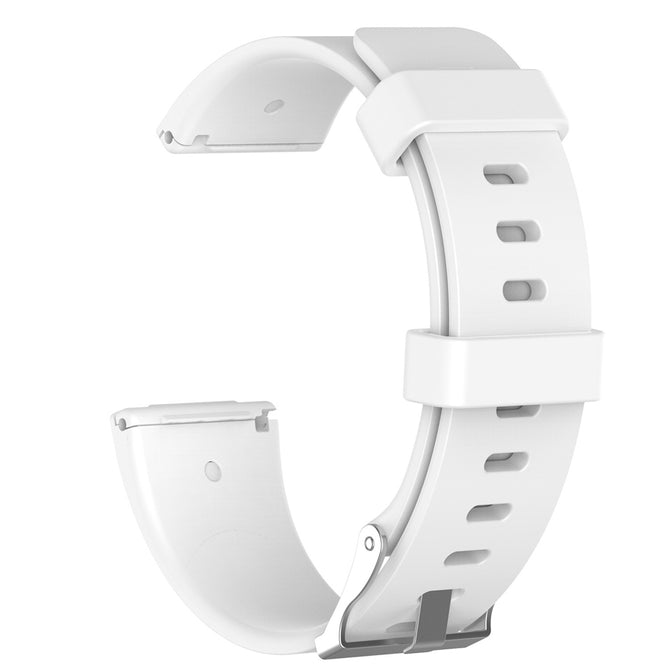 Replacement Smart Watch Silicone Wristband for Fitbit Versa - White (S)