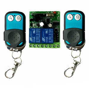 12V 315MHz 2-Channel 100m Wireless Remote Controller Switch Module - Blue + Green