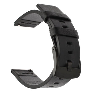 Miimall 22mm Quick Release Universal Watch Band Strap for Samsung Gear S3 Frontier / Gear S3 Classic / Garmin Vivomove - Black