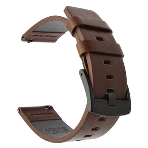 Miimall 22mm Quick Release Universal Watch Band Strap for Samsung Gear S3 Frontier / Gear S3 Classic / Garmin Vivomove - Brown