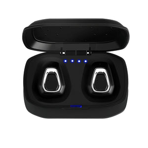 A7 TWS Invisible Mini 3D Stereo Hands-free Noise Reduction Bluetooth V4.2 Headset - Silver + Black