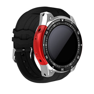 X100 Android 5.1 MTK6580 1.3" AMOLED Display Bluetooth Wrist Smart Watch with 8GB ROM, Wi-Fi - Red + Black