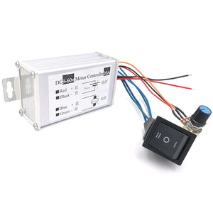 ESAMACT DC Motor Speed Controller 20A 9-60V Reversible PWM Control Forward Reverse Switch
